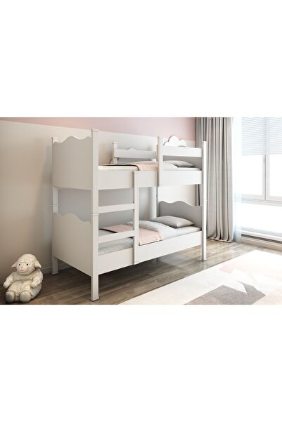 Patiko Furniture Çift Katlı Ikiye Ayrılabilir Lüks Ranza (90x190)