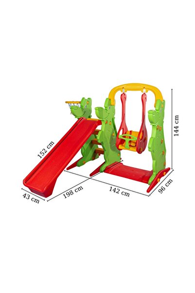KingKids King Kids Kaydıraklı Salıncak Set A Yeşil