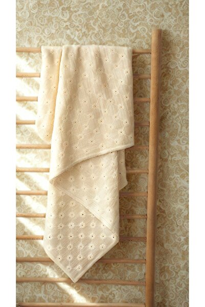 kidosh Flower Fistolu Çift Kat Müslin Battaniye %100 Pamuk