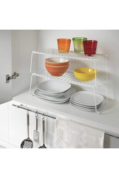 Metaltex رف قابل للتكديس - رف بريدج متعدد الأغراض، منظم مطبخ موفر للمساحة