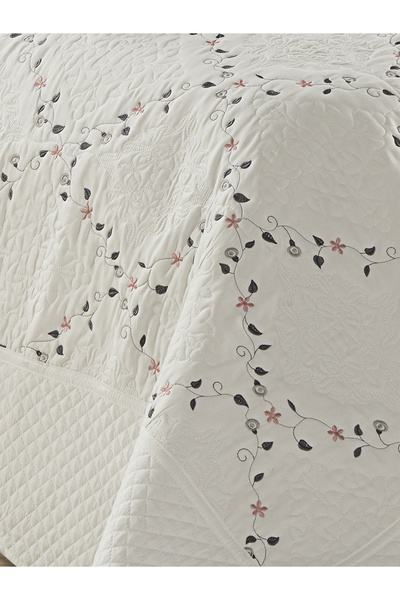 eco concept غطاء سرير فردي، غطاء سرير مطرز، غطاء سرير يومي، غطاء سرير مبطن