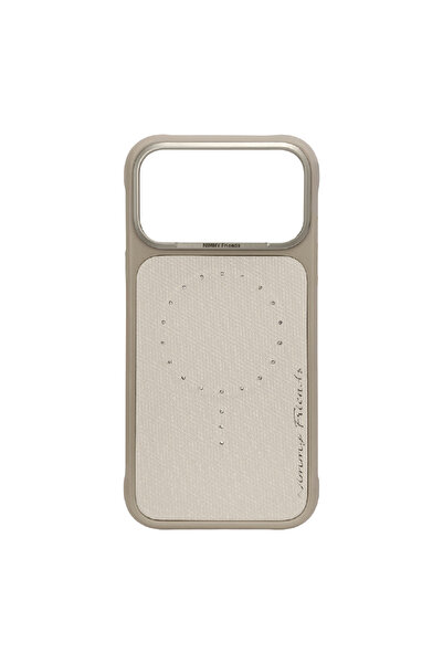 Nimmy iPhone 17 Pro Max Uyumlu MagSafe Özellikli Keten Kumaş Taş Detaylı Magn...