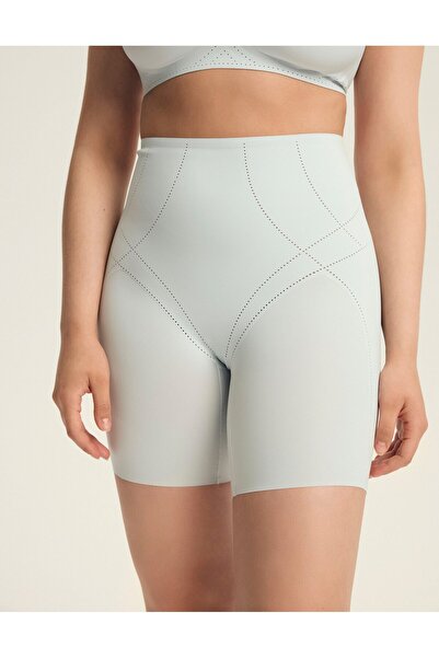ESOTIQ Pantaloni scurți modelatori, lenjerie intimă, talie înaltă, invizibili, care slăbesc, stil motociclist | Sleeky