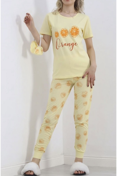Clariss Orange Pajama Set