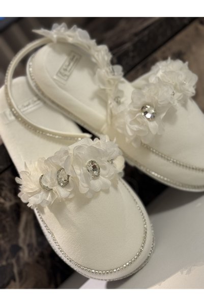By Serpil Şener Maternity Slippers Crown - Bride Slippers Crown