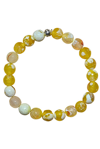 MMİF Agate Bracelet Natural 8mm Unisex Protection and Balance Stone