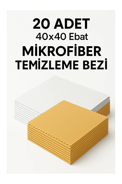 LookBuyTake 20 bucăți cârpă de curățat din microfibră albă 40x40 cm |   Telev...