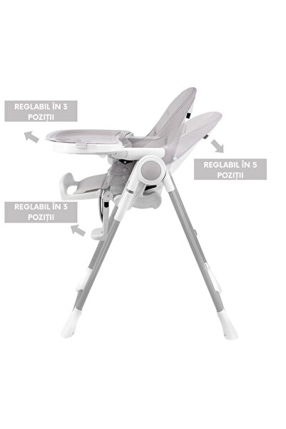 eGROW 3in1 Baby and Child High Chair eGROW® PRIME, 6-36 months, foldable, height adjustable, Gray