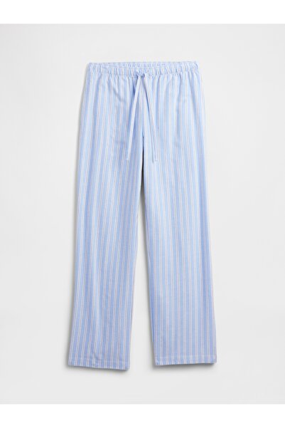 GAP Kadın Açık Mavi Flannel Pull-On Pijama Altı