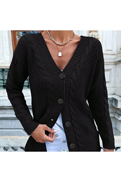 Cherry Butik Otkopčani Mekane teksture široki kardigan