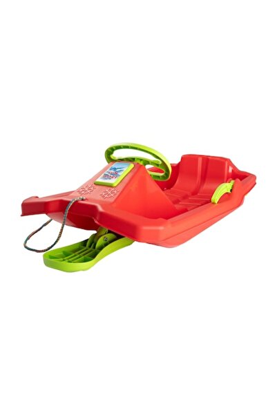 MARMAT Sled type bob, Niko, with steerable steering wheel and brake, for children, red