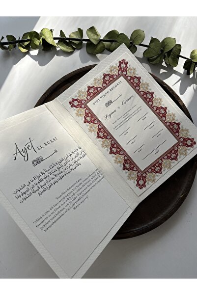 Ebrar Celik VIP HEDIYELIK Nikah Begesi düğün belgesi