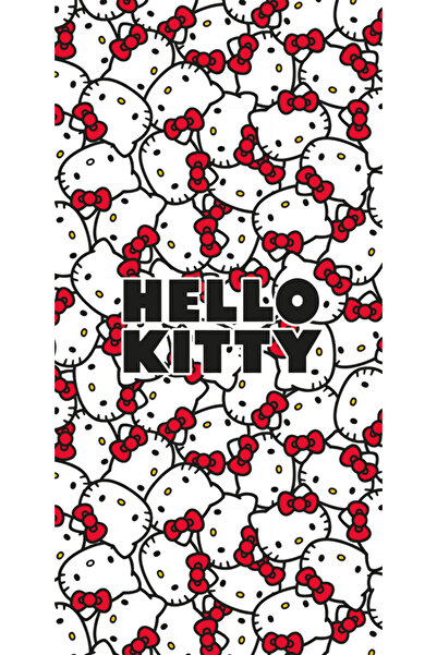 Hello Kitty Red Bows bath towel, beach towel 70x140cm