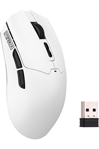 Epomaker Click Lite Wireless Gaming Mouse, 800–12,000 DPI, PAW3311, 500mAh, 59g, Tri-mode (White)