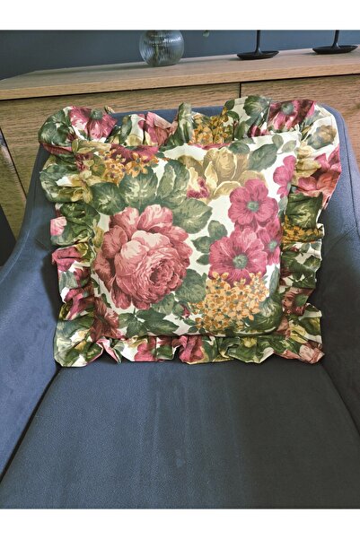 Angels' Collection Ruffled Vintage Throw Pillow Cover Has Fluid Repellent Property