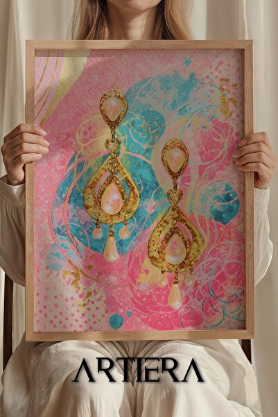 Artiera Πριγκίπισσα Όνειρο Σκουλαρίκια Κοριτσίστικο Δωμάτιο Ξύλινος Πίνακας