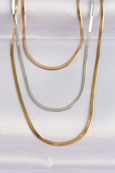 Mustran 316L الصلب 3 اللون سلسلة إيطالية متعددة قلادة