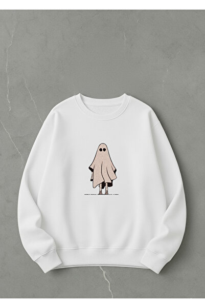 LORVEX Υπερμεγέθης Unisex Βαμβακερό Φούτερ με λαιμόκοψη Crew Neck – Σχέδιο HA...