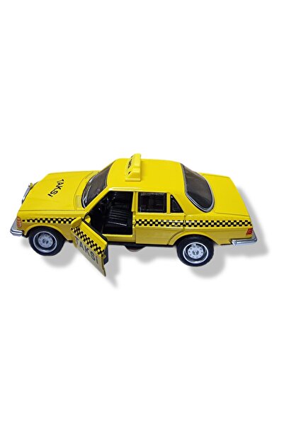 TOYFEST Metal Nostalgic Pull and Release Taxi Model Car with Opening Doors Soft Rubber 11 cm