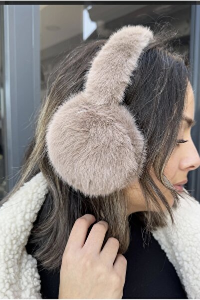 Kokoş سماعات أذن شتوية من القطيفة باللون البني قابلة للطي