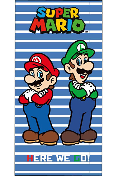 Super mario Πετσέτα μπάνιου Here We Go, πετσέτα παραλίας 70x140cm