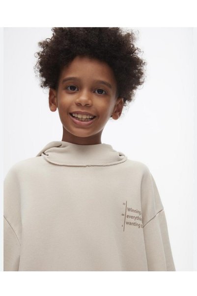 Generic Brand Boy's Win Sweatshirt 8-14 Years Beige