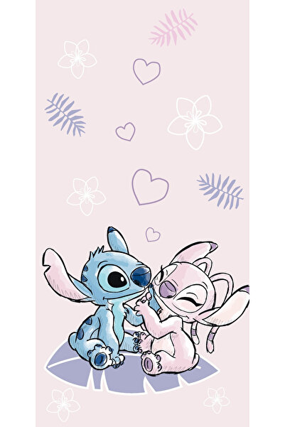 Stitch Disney Lilo și Prosop de baie roz, Prosop de plajă 70x140cm