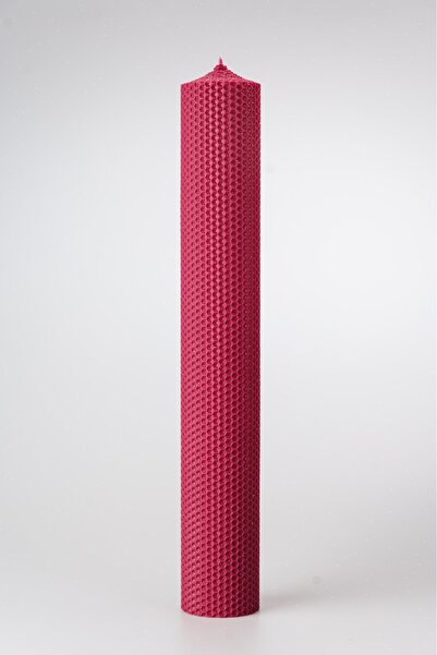 CRL Lumânare de nuntă și botez VIVA MAGENTA, model fagure, Î40 cm - A6 cm