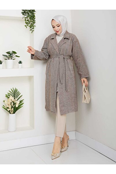 SHİROSA معطف كاجو بنمط الظهر السمكي