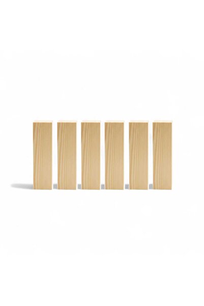 Woody.st 6’lı Ihlamur Ahşap Oyma Blok Seti – 5x5x20 cm Oyma ve El Sanatları İçin