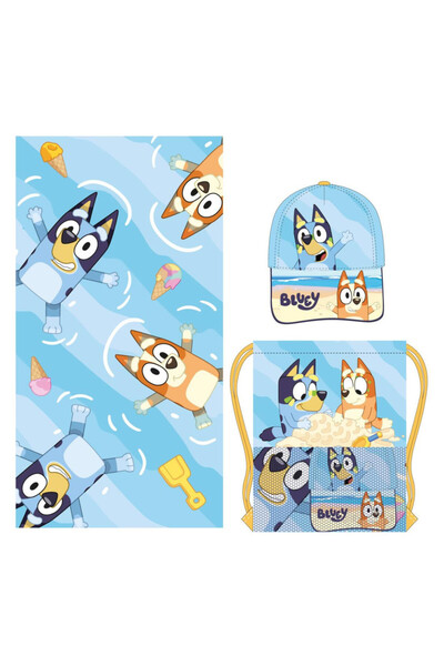 bluey σετ πετσέτας, αθλητική τσάντα, καπέλο του μπέιζμπολ