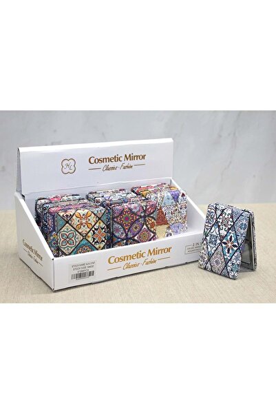 ahsun مرآة يد حجرية مستطيلة سميكة