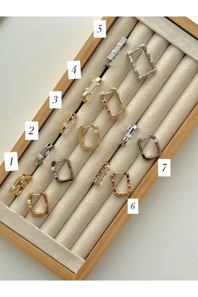 YOUES JEWELRY 316l Çelik 14 K Renk MİX Lüx Çift Renk Gold Silver VIP Seri Premium Kadın Küpe Minimal Küpe