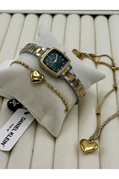 Daniel Klein Minimal Orijinal Çelik Kordon Kadın Kol Saati 2 Yıl Garantili Çelik Kolye Ve Bileklik Seti dkbyn122