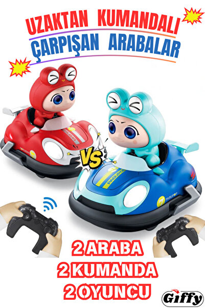 SCOWETTO Oyuncak Uzaktan Kumandalı Çarpışan Arabalar Şarjlı Drift Atan Hız Ay...