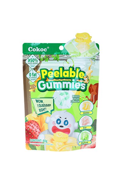 Cokoc SOYULABİLİR JELİBON MEYVE AROMALI 60 GR (DİNAZOR,AYICIK,FİL)