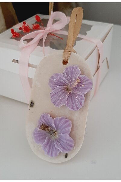 ArtINA esmaraldchic Hibiscus closet air freshener with coffee, jasmine scent, hand-decorated and painted, soy wax