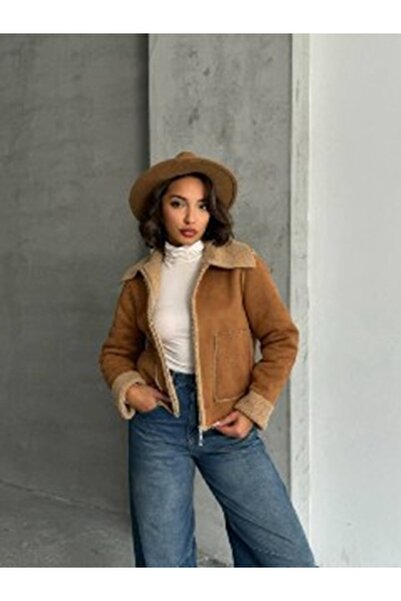 Pelin Jeans PALTOANĂ-ROCHIE DE PIELE DE CĂPĂTĂ CU PLUȘ ÎN INTERIOR