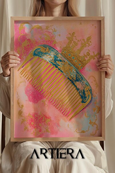 Artiera Ξύλινος πίνακας για κοριτσίστικο δωμάτιο Princess Dream Crowned Comb