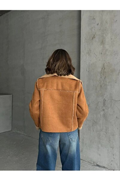 Pelin Jeans PALTOANĂ-ROCHIE DE PIELE DE CĂPĂTĂ CU PLUȘ ÎN INTERIOR