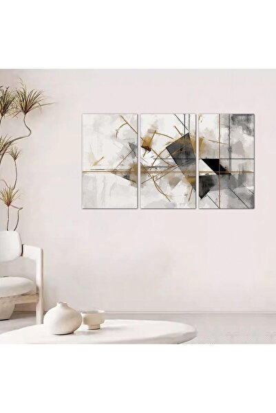 Generic لوحه جداريه مودرن فن تجريدي - 24076 - مقسمه ثلاثة قطع