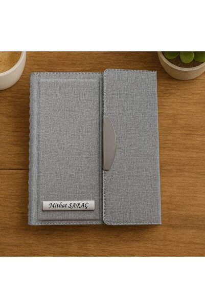 promosyon denizi Kişiye Özel 2026 Tarihli Gizli Spiralli Mıknatıs Kilitli Gri...