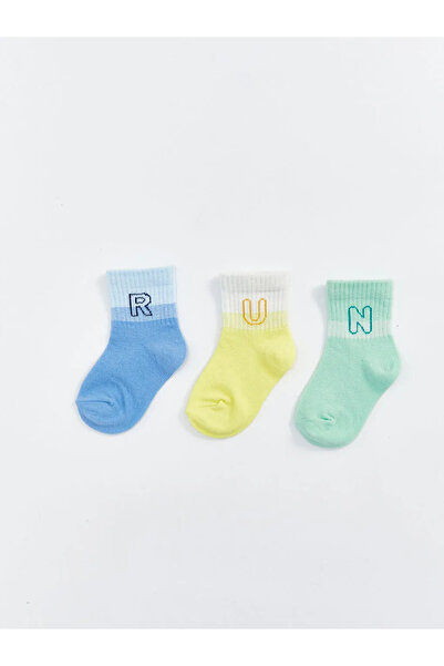 LC Waikiki Lcw Baby Blue Basic Baby Boy Socks 3-Piece