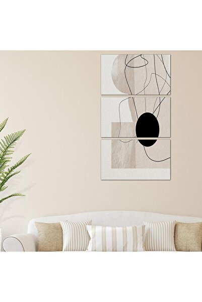 Generic لوحه جداريه مودرن فن تجريدي - 24121 - مقسمه ثلاثة قطع
