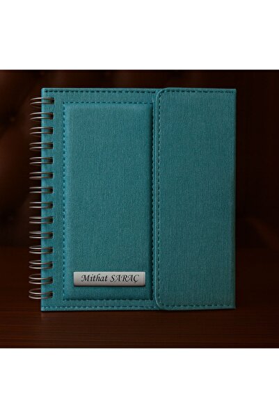 promosyon denizi kişiye Özel 2026 Tarihli Spiralli Mıknatıs Kilitli Turkuaz A...