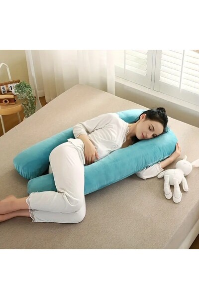 Kardett Pernă multifuncțională pentru sarcină, în formă de U, albastră - supo...