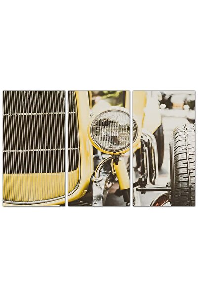 Generic لوحه جداريه - سياره كلاسيكيه 947 - مقسمه ثلاثة قطع