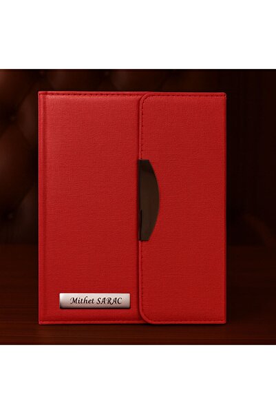 promosyon denizi Isme Özel Mıknatıs Kilitli Kırmızı Organizer Ajanda 2026 Tar...