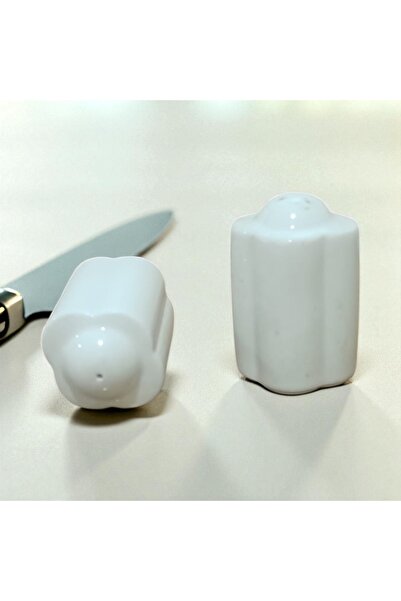 nowapazar 2 adet Zarif Porselen Tuzluk ve Karabiberlik Takımı