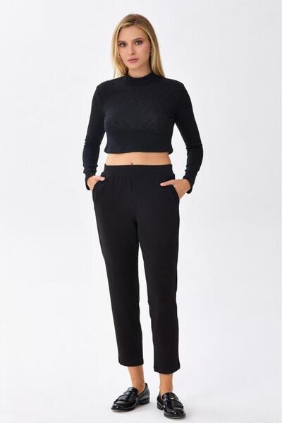 İKİLER Beli Lastikli Cepli Pantolon 256-2113
